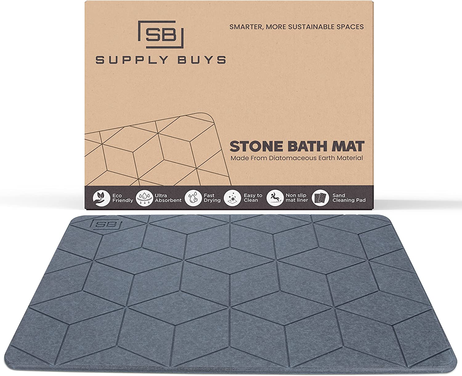 fast drying stone bath mat! #home #homefinds